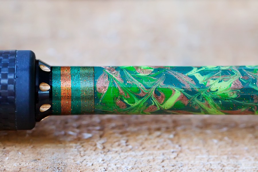 REEL TECH CUSTOM – Split Grip Salmon Rod with Custom Marbling | The