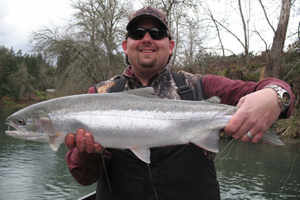 John Strenk with Steelhead